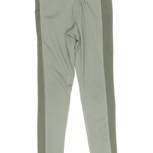 H&M Women Green M Active Leggings with Side Pockets