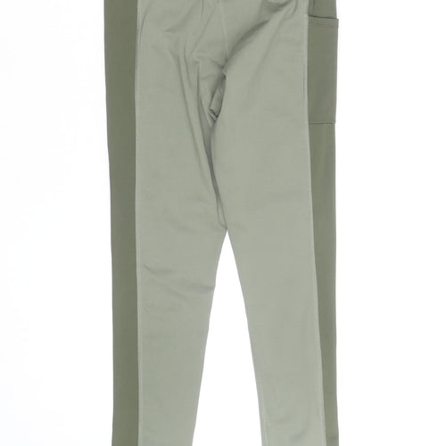 H&M Women Green M Active Leggings with Side Pockets