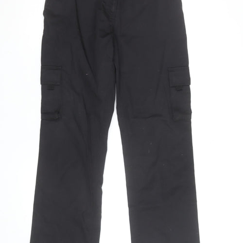 Dimensions Women’s Black Cargo Trousers Size 10L Polyester Cotton