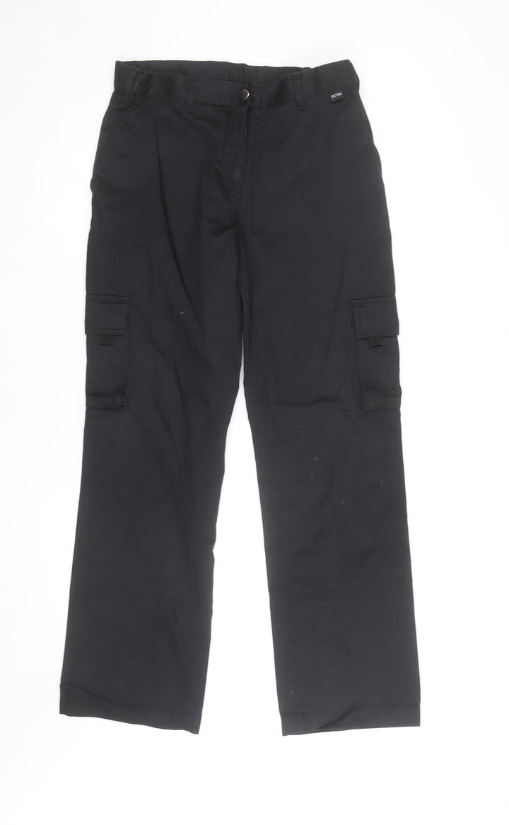 Dimensions Women’s Black Cargo Trousers Size 10L Polyester Cotton