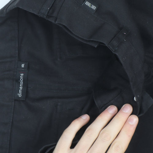 Dimensions Women’s Black Cargo Trousers Size 10L Polyester Cotton