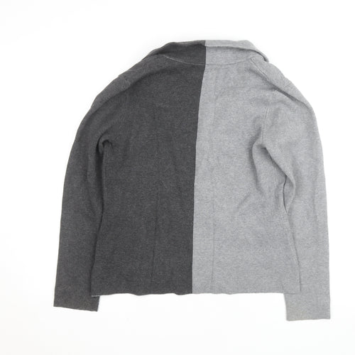 Christian Siriano Women’s Grey Collared Knit Cardigan M