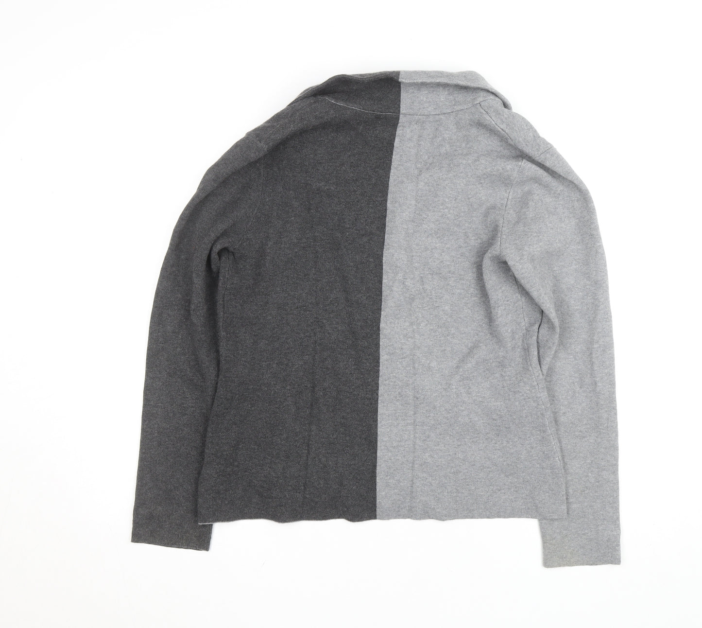 Christian Siriano Women’s Grey Collared Knit Cardigan M