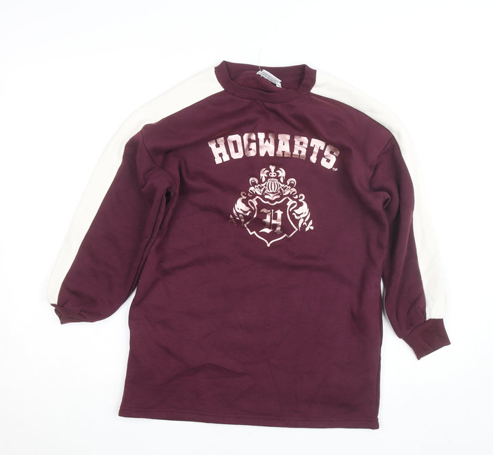 Harry Potter Hogwarts Maroon Sweatshirt Teens Size 146/152 Long Sleeve Pullover
