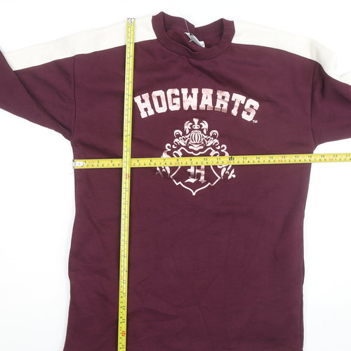 Harry Potter Hogwarts Maroon Sweatshirt Teens Size 146/152 Long Sleeve Pullover