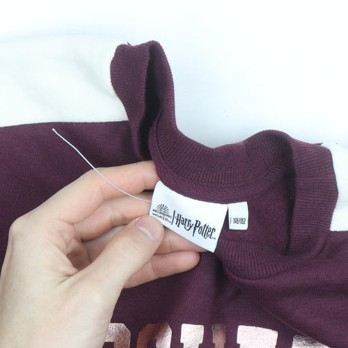 Harry Potter Hogwarts Maroon Sweatshirt Teens Size 146/152 Long Sleeve Pullover