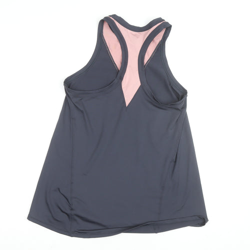 Marks and Spencer Women's Grey & Pink Racerback Tank Top Size S