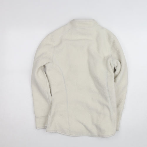Joules Women's Ivory Full Zip Fleece Jumper Size 8 Classic Fit