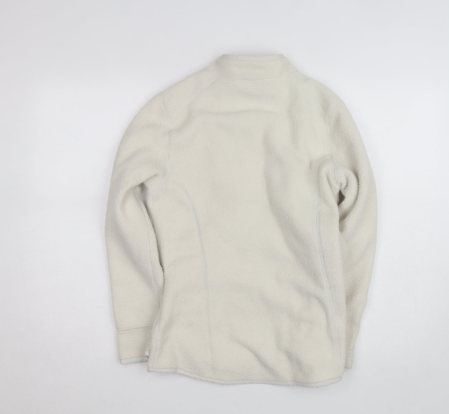 Joules Women's Ivory Full Zip Fleece Jumper Size 8 Classic Fit