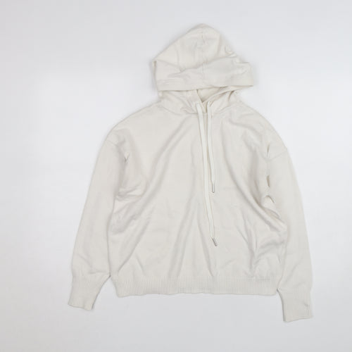 Savida Women Ivory Pullover Hoodie Medium Viscose Blend