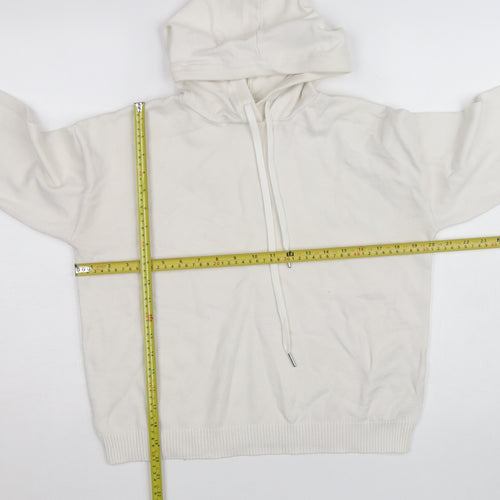 Savida Women Ivory Pullover Hoodie Medium Viscose Blend