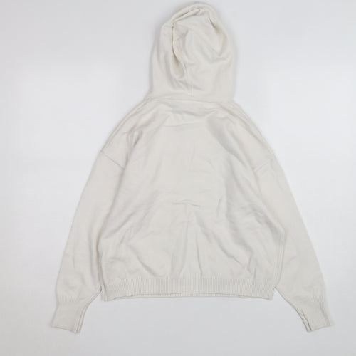 Savida Women Ivory Pullover Hoodie Medium Viscose Blend