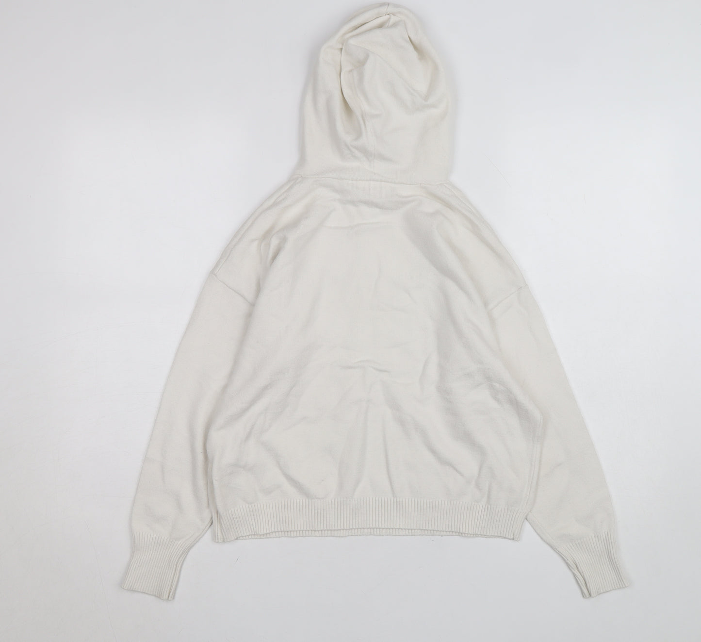 Savida Women Ivory Pullover Hoodie Medium Viscose Blend