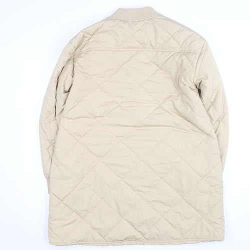 Dunnes Women Beige Quilted Long Jacket Size L