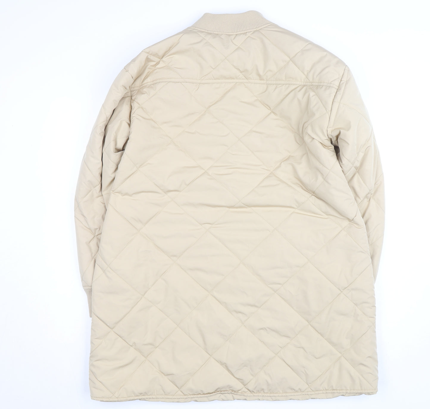 Dunnes Women Beige Quilted Long Jacket Size L