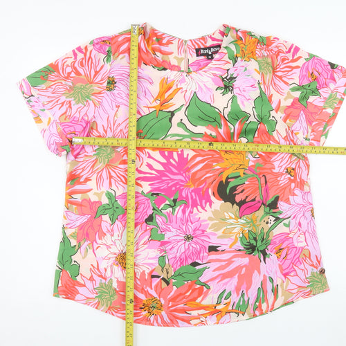 Rant & Rave Women’s Multicoloured Floral Tunic Blouse Size 16