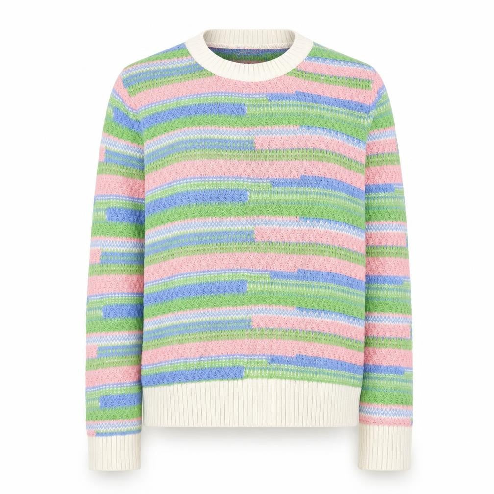 Gallery Women’s Multicoloured Cotton Crew Neck Knit Jumper Size S