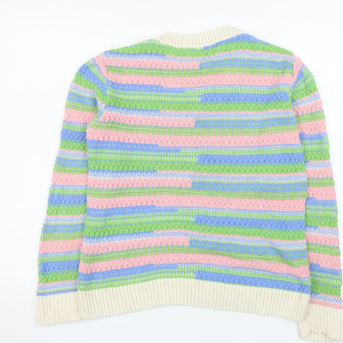 Gallery Women’s Multicoloured Cotton Crew Neck Knit Jumper Size S