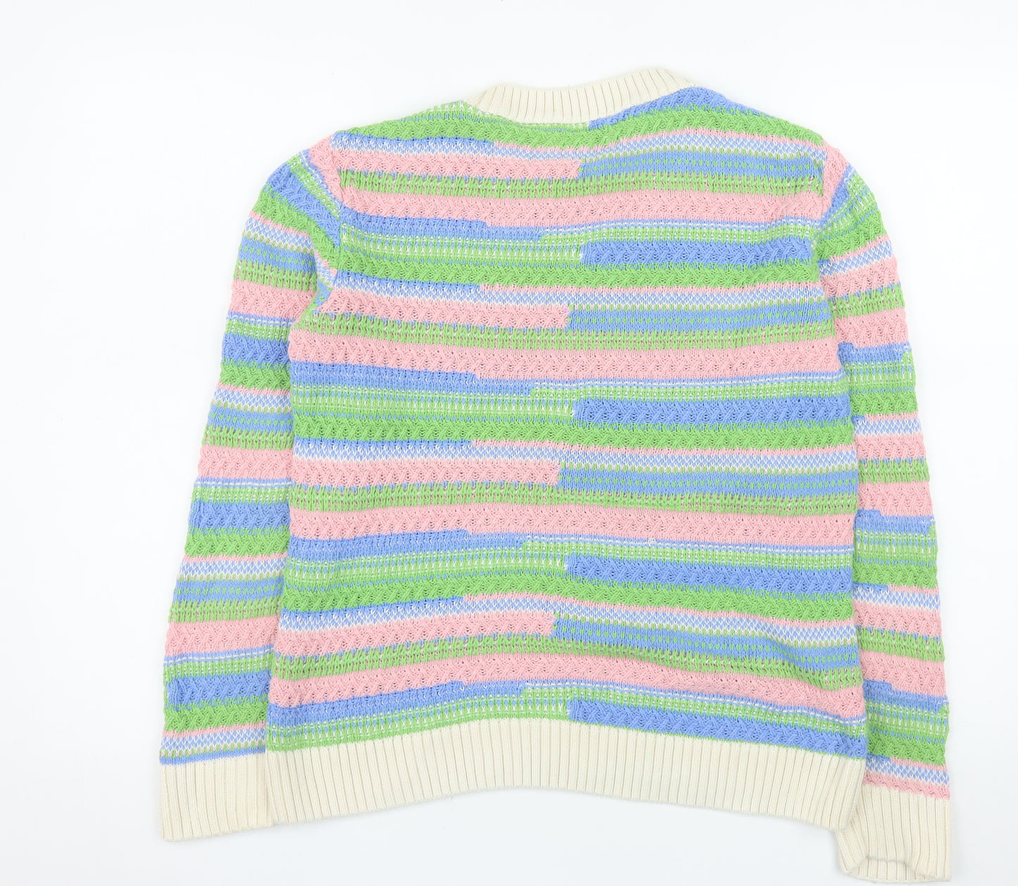 Gallery Women’s Multicoloured Cotton Crew Neck Knit Jumper Size S