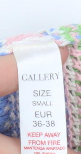Gallery Women’s Multicoloured Cotton Crew Neck Knit Jumper Size S