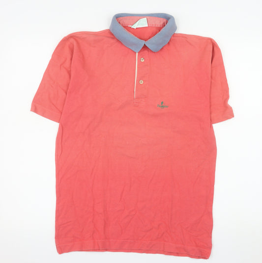 Fairway Men's Pink Cotton Golf Polo Shirt Medium