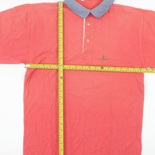 Fairway Men's Pink Cotton Golf Polo Shirt Medium