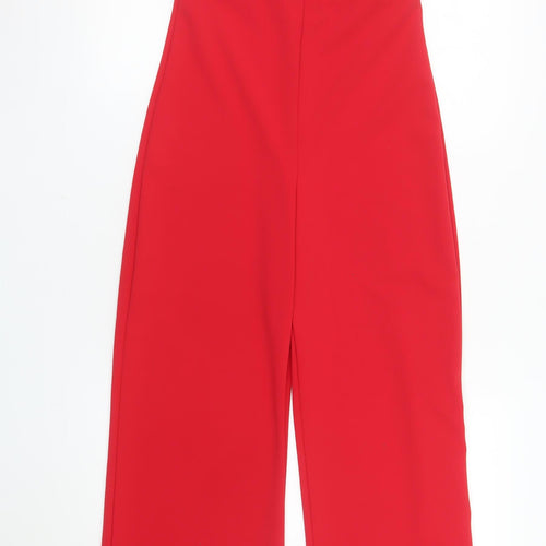 PrettyLittleThing Women’s Red One Shoulder Wide-Leg Jumpsuit Size 10