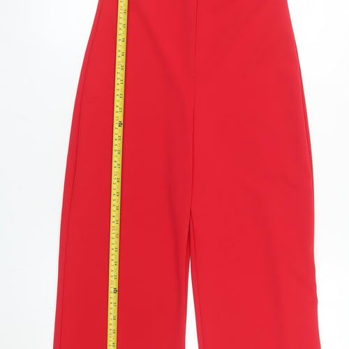 PrettyLittleThing Women’s Red One Shoulder Wide-Leg Jumpsuit Size 10