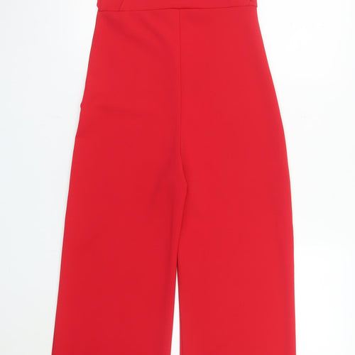 PrettyLittleThing Women’s Red One Shoulder Wide-Leg Jumpsuit Size 10