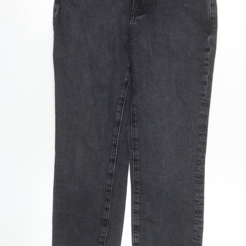 MNG Women's Black Straight Jeans Size 10 Slim Fit High Rise