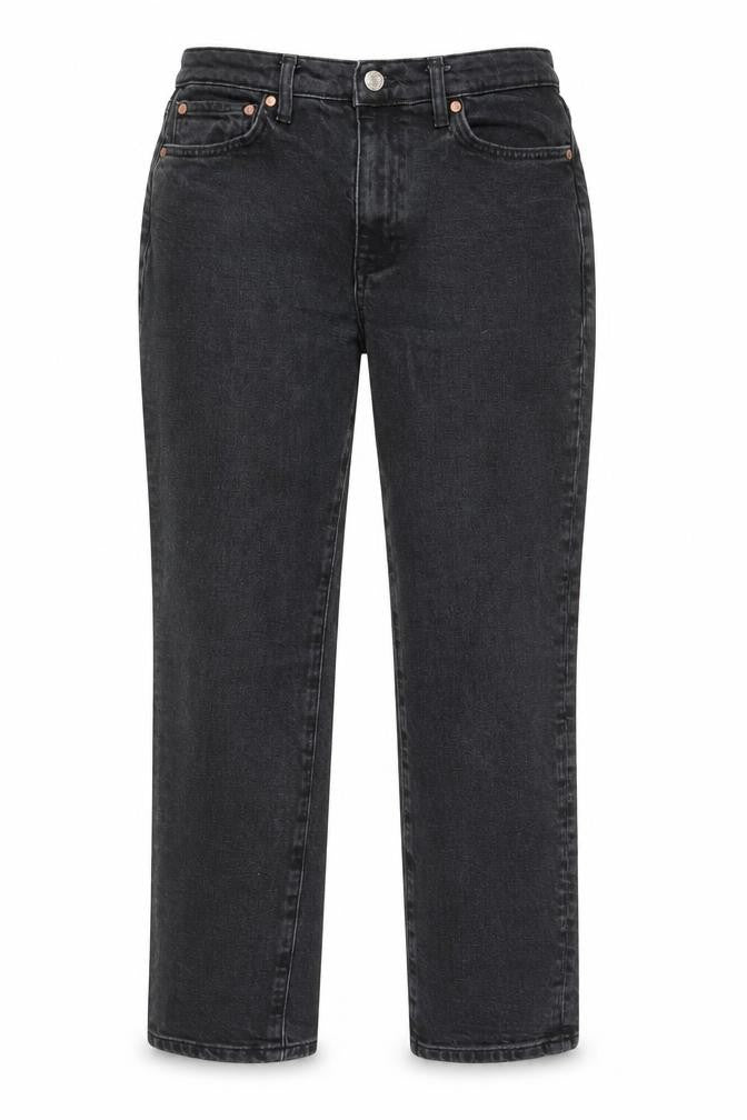 MNG Women's Black Straight Jeans Size 10 Slim Fit High Rise