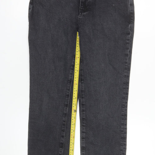 MNG Women's Black Straight Jeans Size 10 Slim Fit High Rise