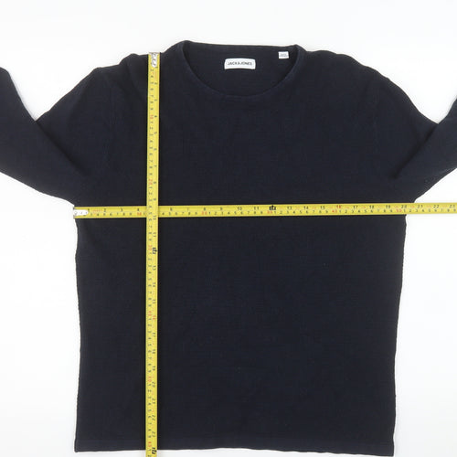 Jack & Jones Men's Blue Knit Pullover Sweatshirt Size M