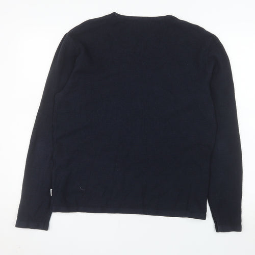 Jack & Jones Men's Blue Knit Pullover Sweatshirt Size M
