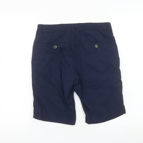 Livergy Men's Blue Chino Shorts Size 30 Regular Cotton Blend