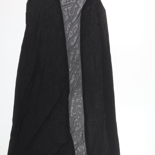 New Look Women’s Black Sheer Long Kimono Waistcoat Size S