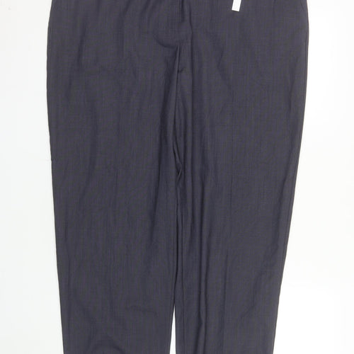 Marks and Spencer Women's Grey Size 18 Relaxed Straight Leg Trousers