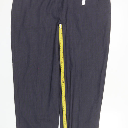 Marks and Spencer Women's Grey Size 18 Relaxed Straight Leg Trousers