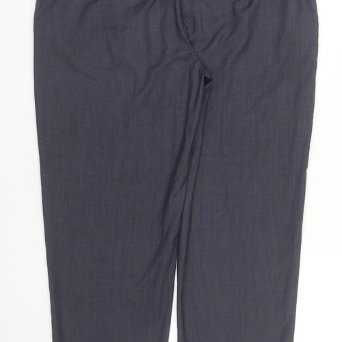 Marks and Spencer Women's Grey Size 18 Relaxed Straight Leg Trousers