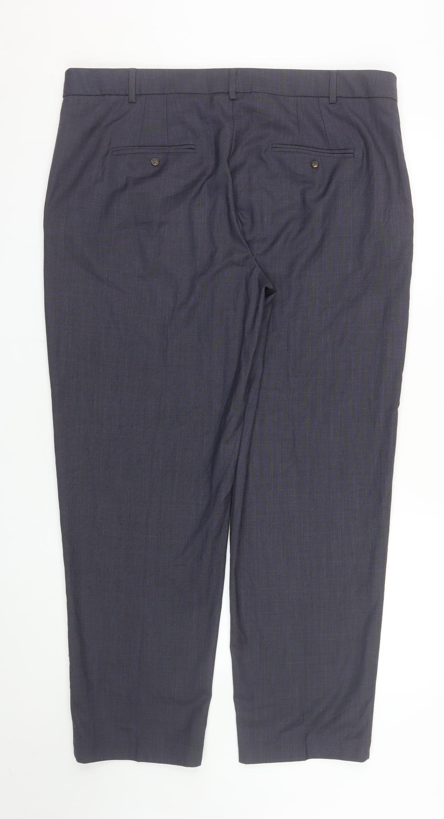 Marks and Spencer Women's Grey Size 18 Relaxed Straight Leg Trousers