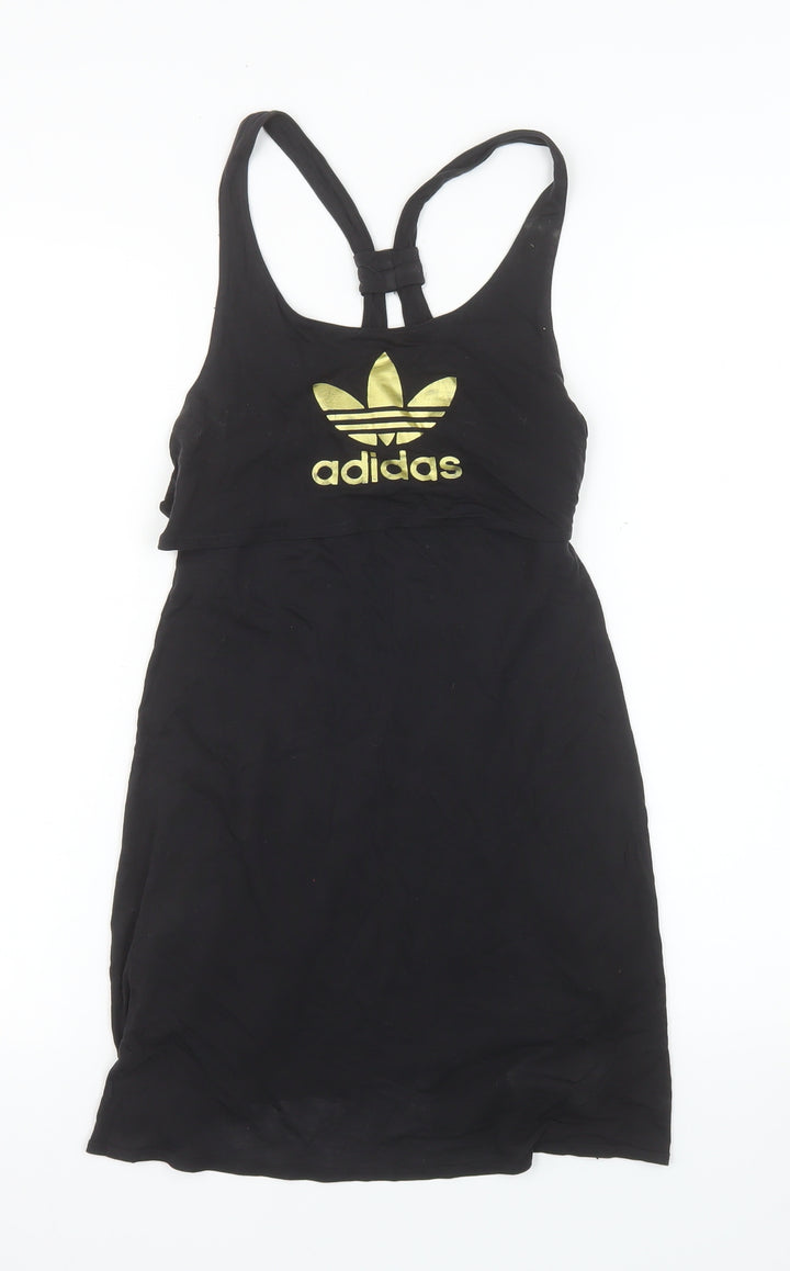 Adidas Womens Black Size 14 Racerback Tank Top 100% Lyocell