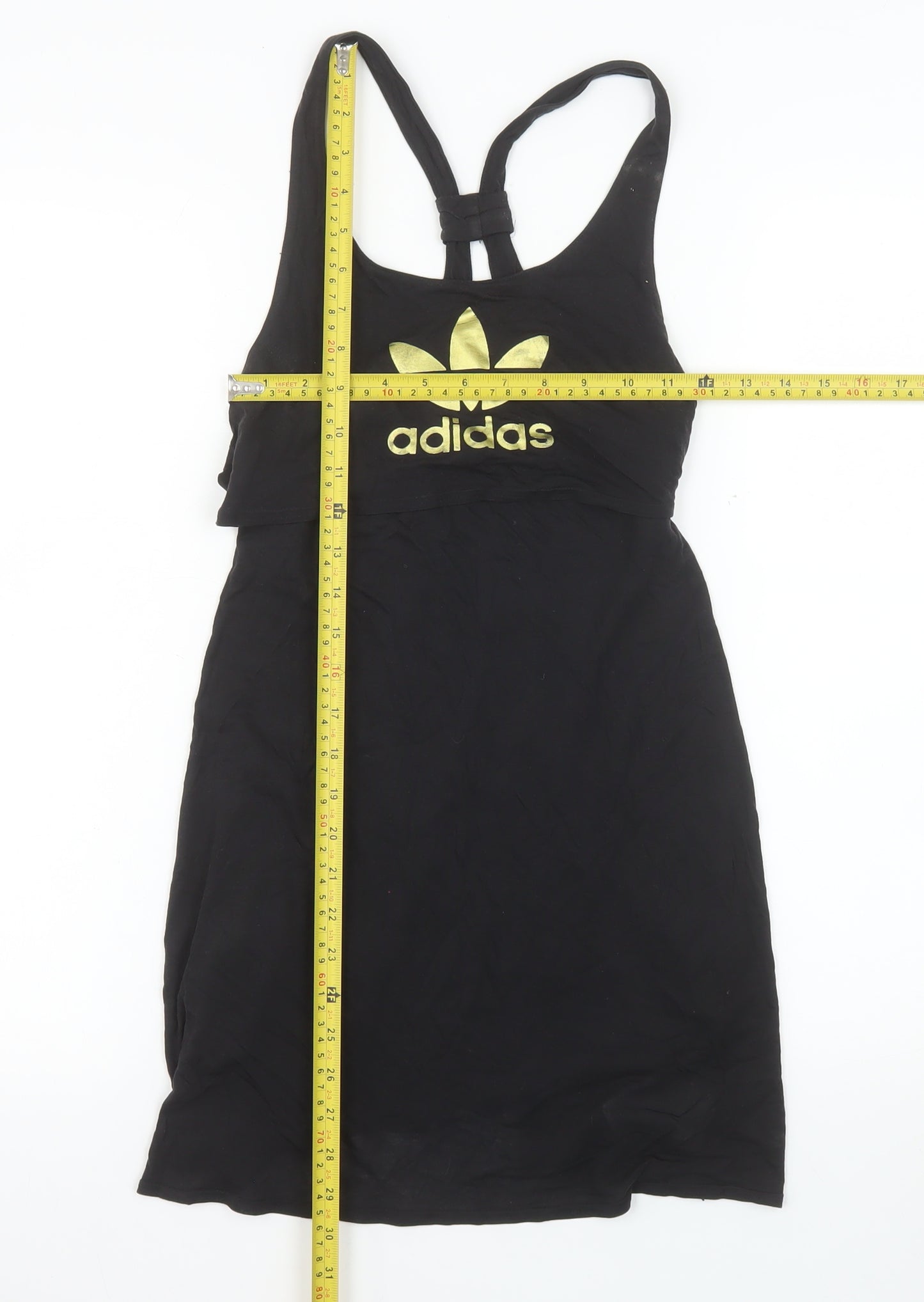 Adidas Womens Black Size 14 Racerback Tank Top 100% Lyocell
