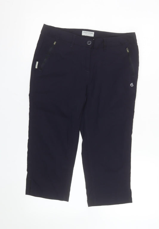 Craghoppers Womens Black Bermuda Shorts Size 10 Stretch Quick Dry Activewear