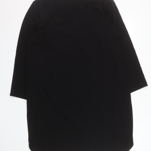 Hush Women Black Size 16 Shift Lace Up Knee Length Dress