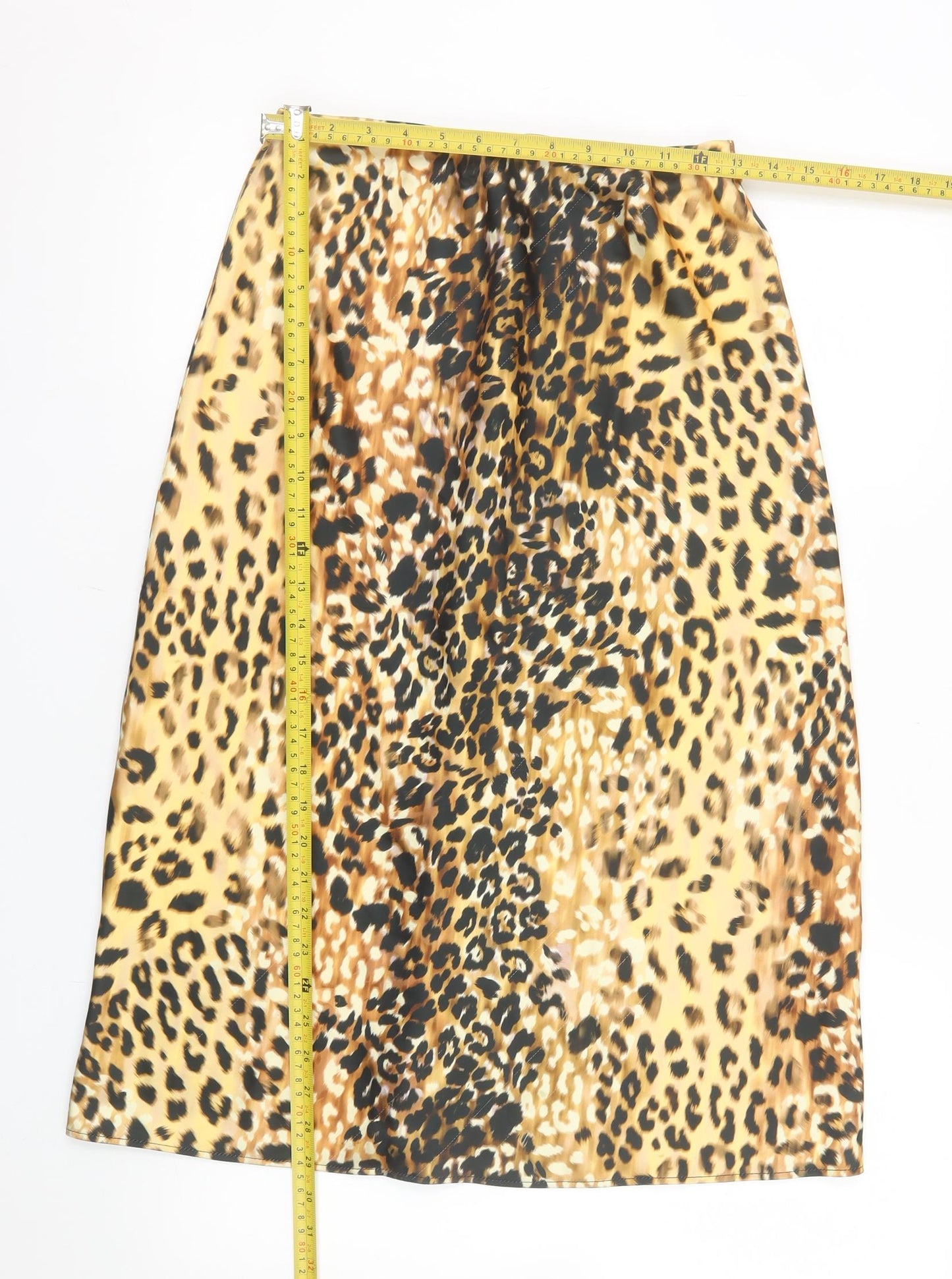 Lipsy Women’s Brown Leopard Print Pencil Skirt Size 10