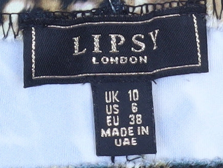 Lipsy Women’s Brown Leopard Print Pencil Skirt Size 10