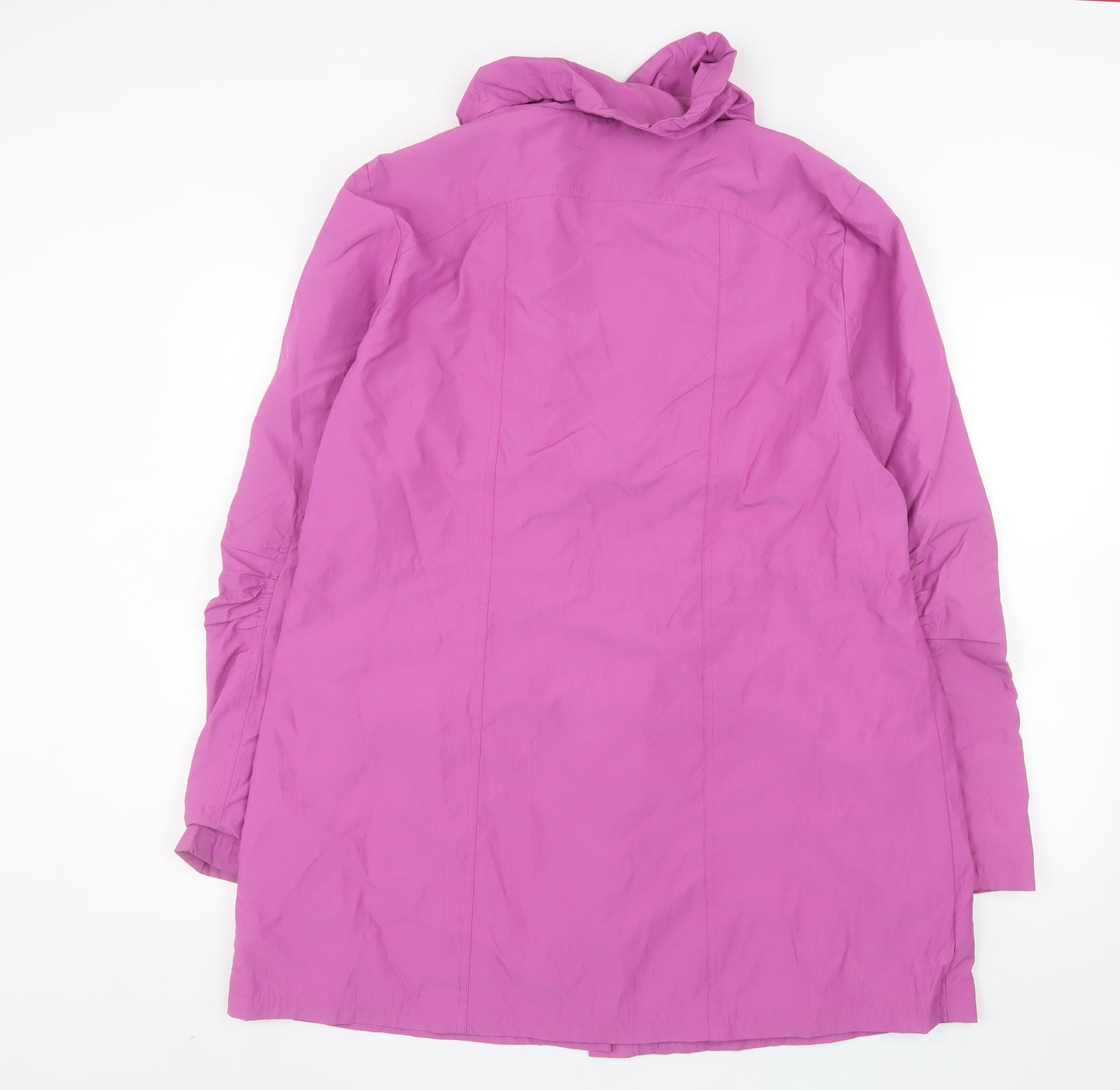 Paco Boutique Womens Pink XXL Hooded Drawstring Mid-Length Coat