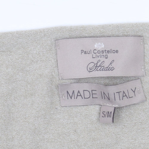Paul Costelloe Women Beige V-Neck Dolman Sleeve Cotton Top S