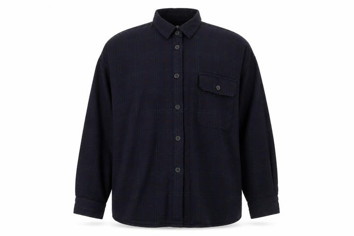 Uniqlo Men's Blue Checked Cotton Flannel Long Sleeve Shirt Size L