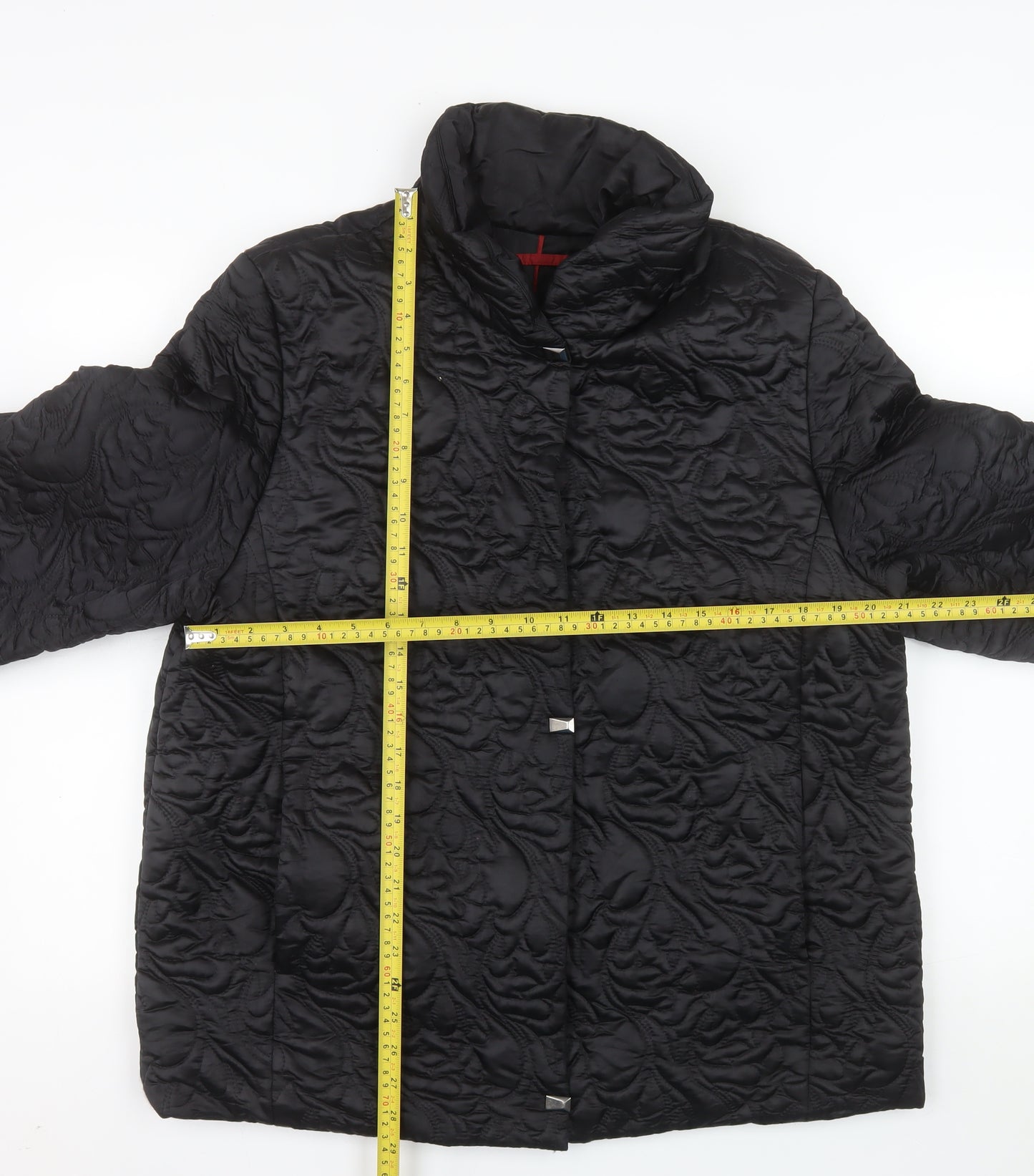 Steilmann Women's Black Quilted Mid-Length Coat Size 14